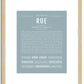 Rue | Name Art Print