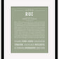 Rue | Name Art Print