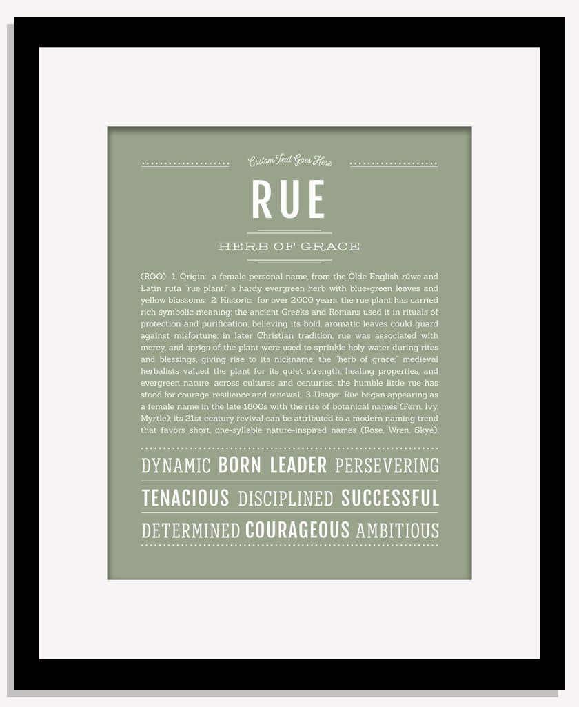 Rue | Name Art Print