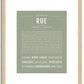 Rue | Name Art Print