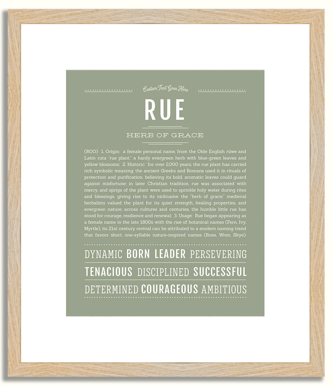 Rue | Name Art Print