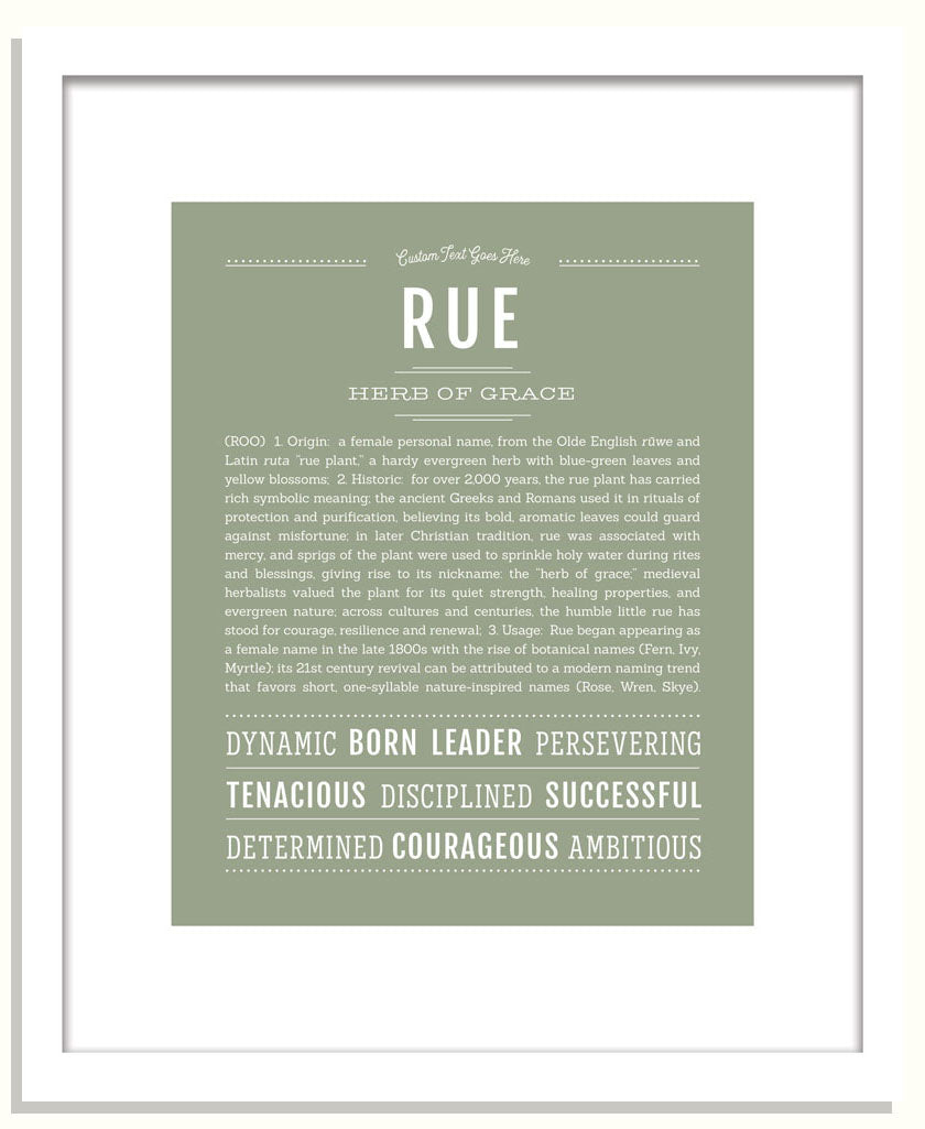 Rue | Name Art Print