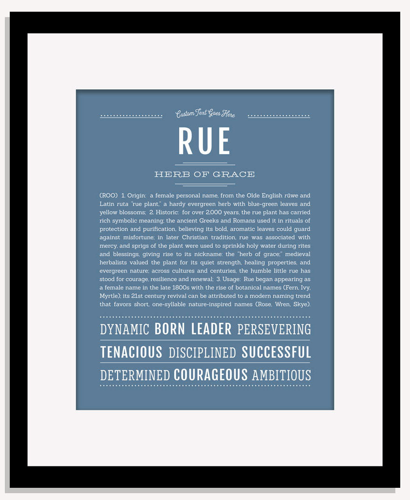 Rue | Name Art Print