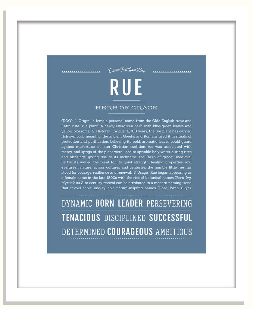 Rue | Name Art Print