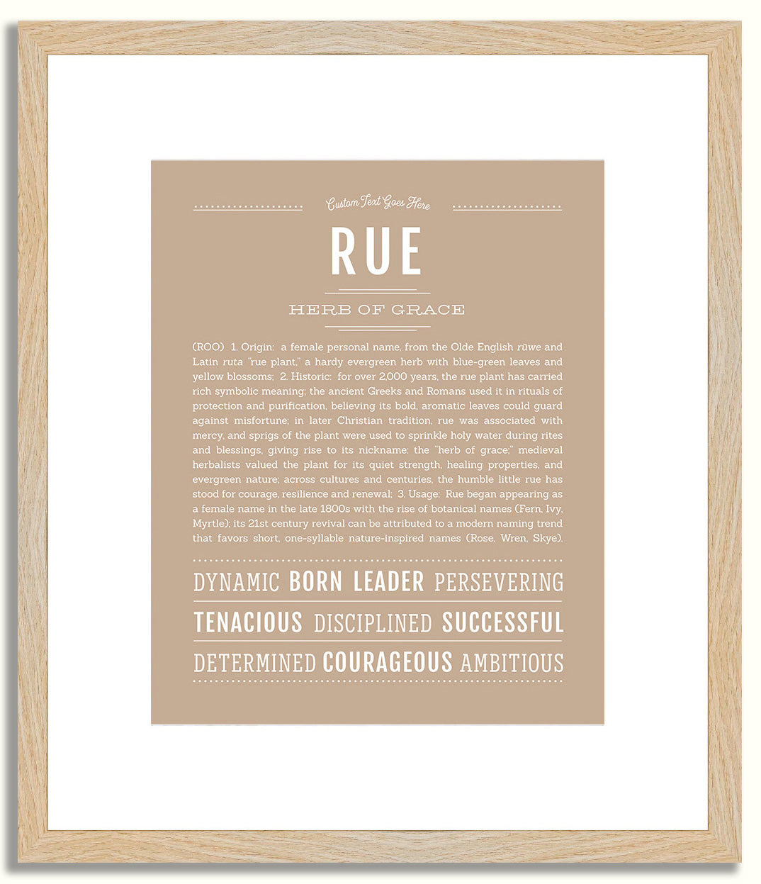 Rue | Name Art Print