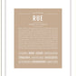 Rue | Name Art Print