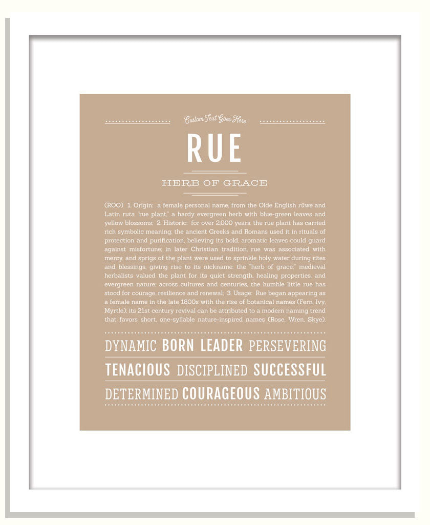 Rue | Name Art Print