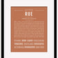 Rue | Name Art Print
