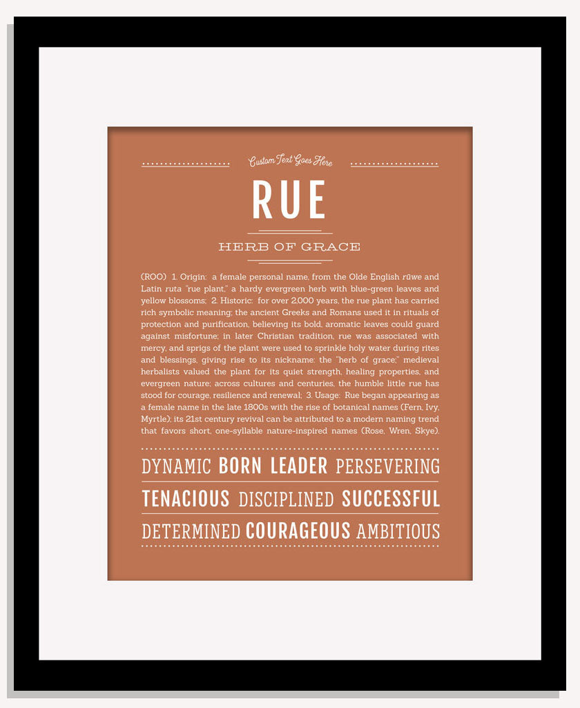 Rue | Name Art Print