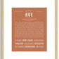 Rue | Name Art Print