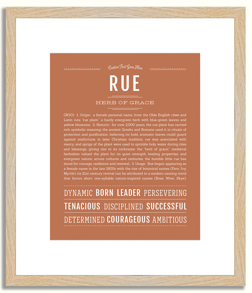 Rue | Name Art Print
