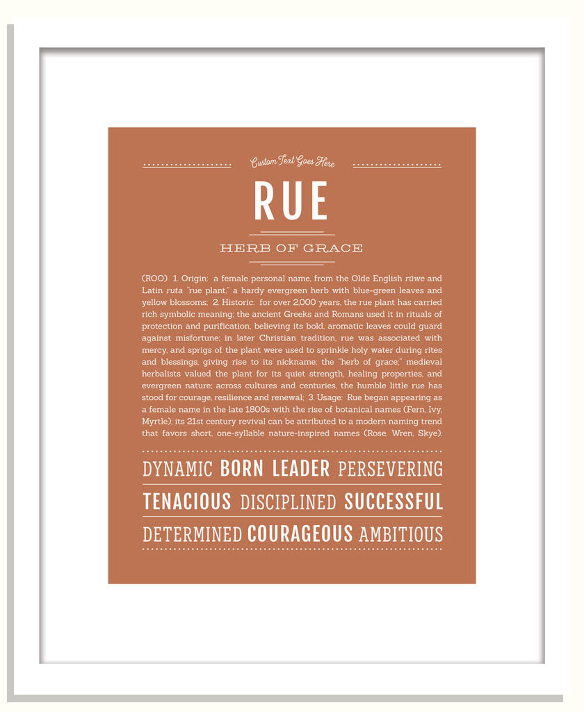 Rue | Name Art Print