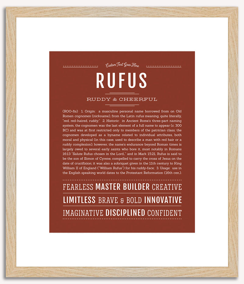 Rufus | Name Art Print