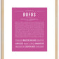 Rufus | Name Art Print