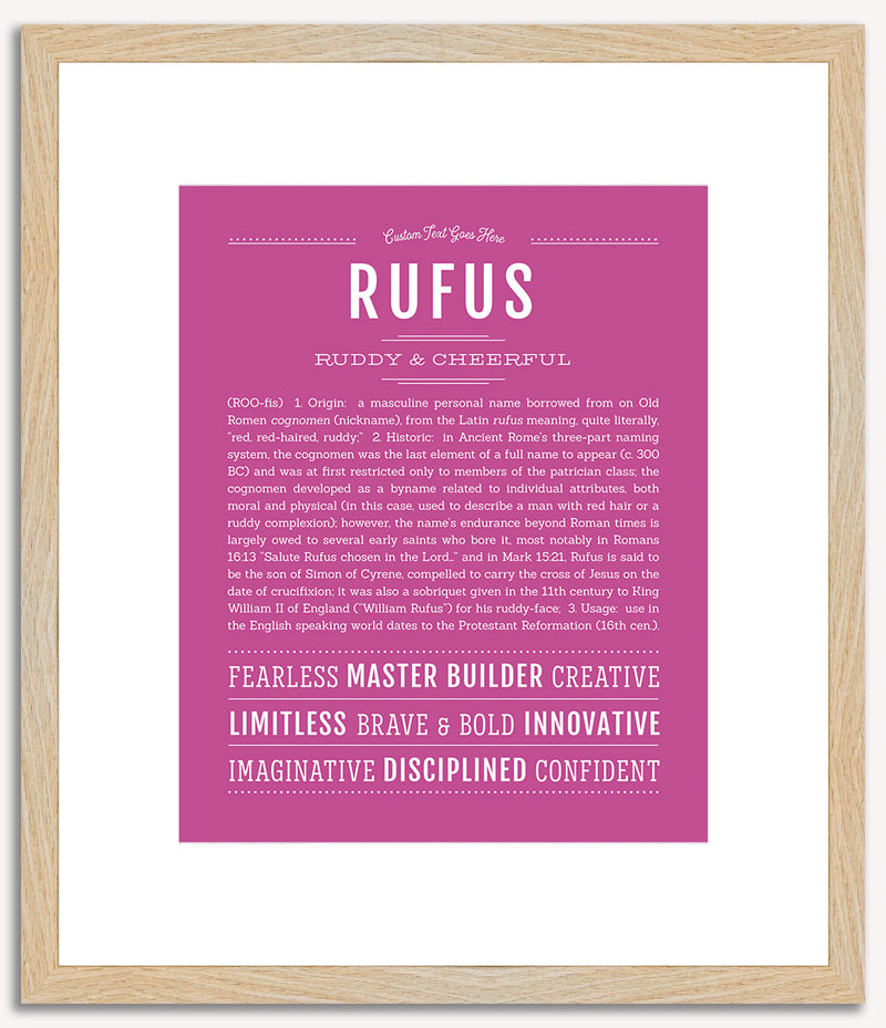 Rufus | Name Art Print