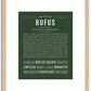 Rufus | Name Art Print