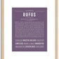 Rufus | Name Art Print