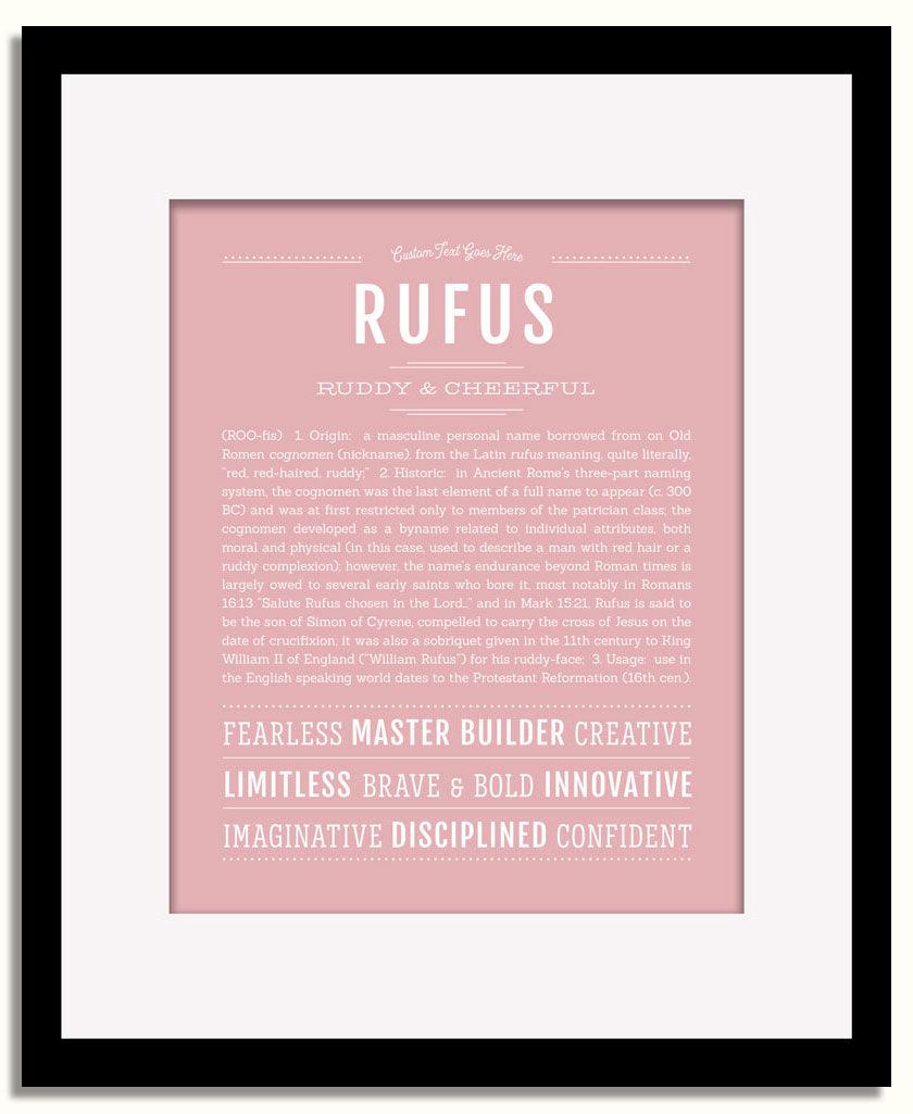 Frame Options | Dusty Rose | Black Frame, Matted