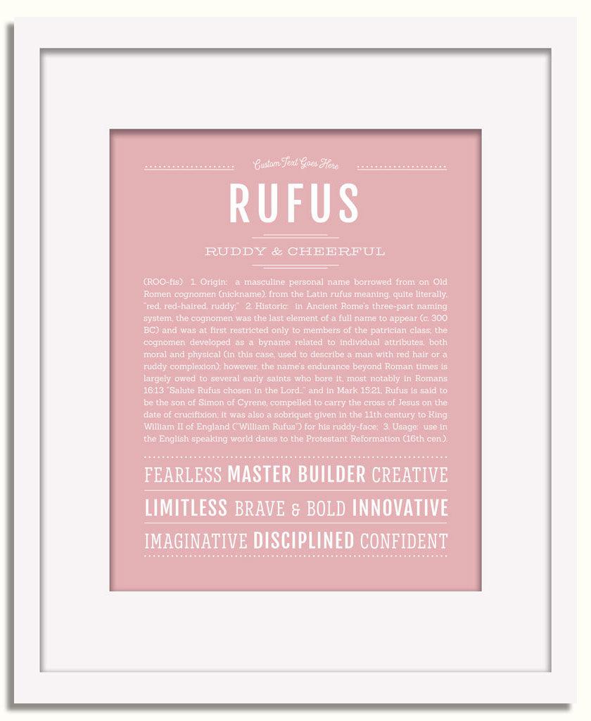 Frame Options | Dusty Rose | White Frame, Matted