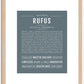 Rufus | Name Art Print