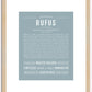 Rufus | Name Art Print