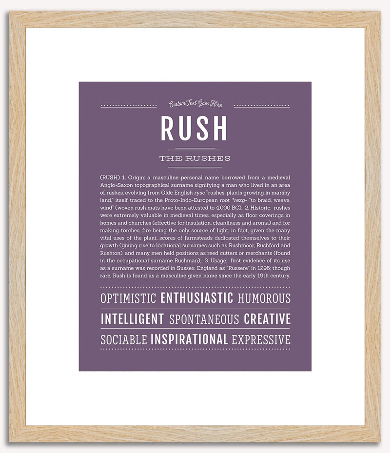 Rush | Name Art Print