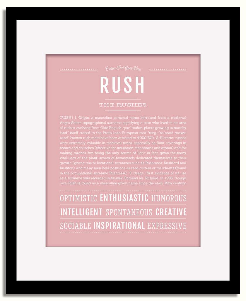 Frame Options | Dusty Rose | Black Frame, Matted