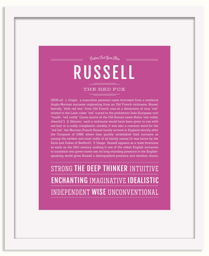 Frame Options | Dark Pink | White Frame, Matted