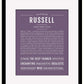 Frame Options | Deep Purple | Black Frame, Matted