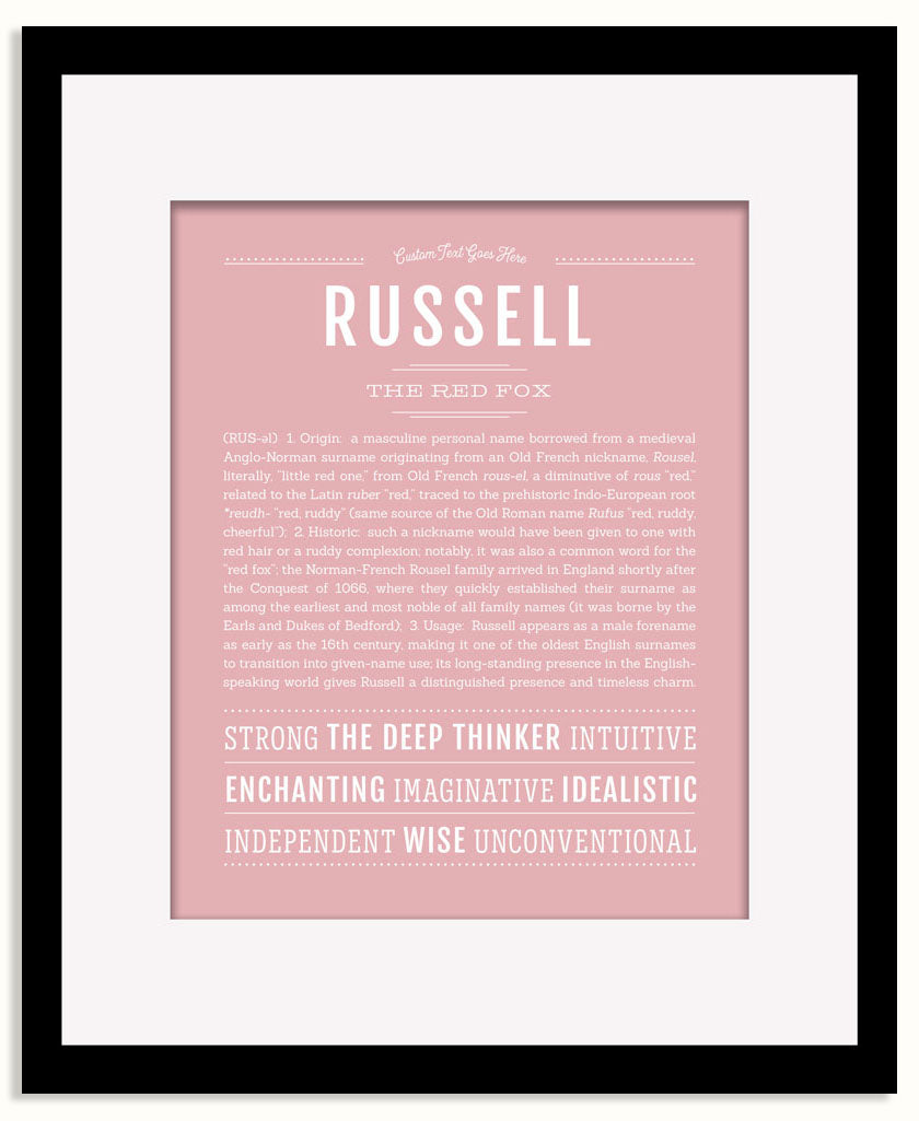 Frame Options | Dusty Rose | Black Frame, Matted