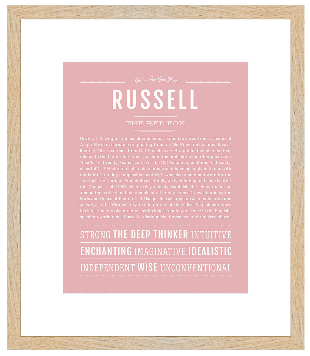 Frame Options | Dusty Rose | Maple Frame, Matted