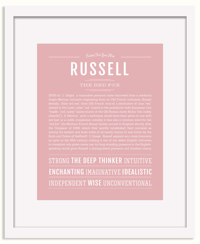 Frame Options | Dusty Rose | White Frame, Matted