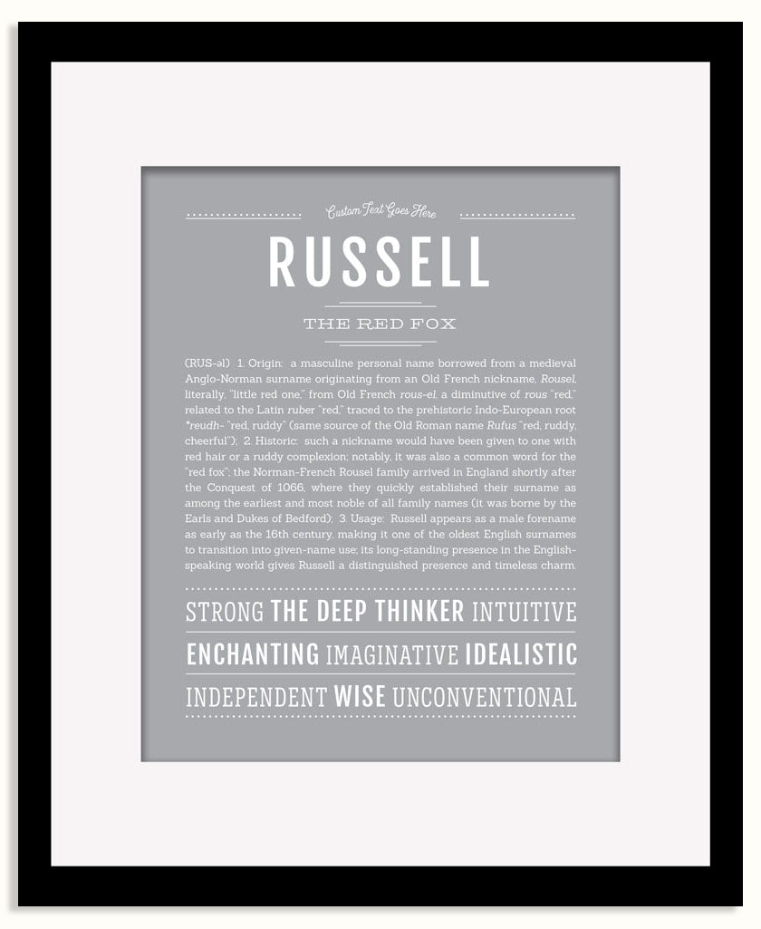 Frame Options | Light Gray | Black Frame, Matted