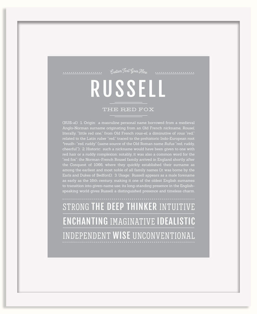Frame Options | Light Gray | White Frame, Matted