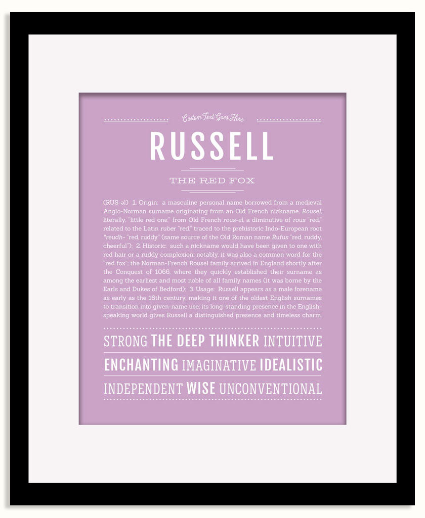 Frame Options | Lilac | Black Frame, Matted