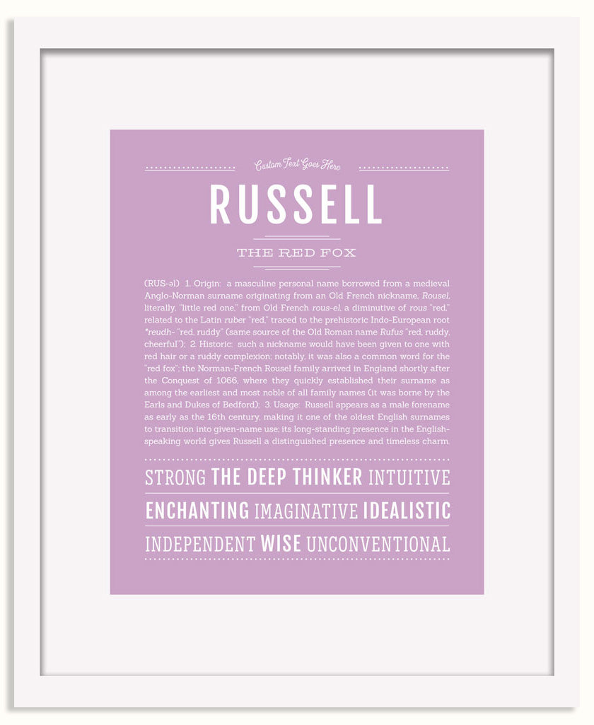 Frame Options | Lilac | White Frame, Matted