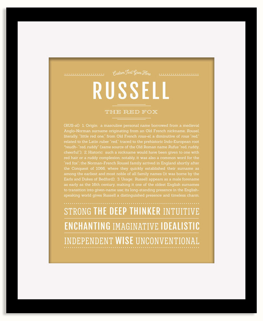 Frame Options | Matte Gold | Black Frame, Matted