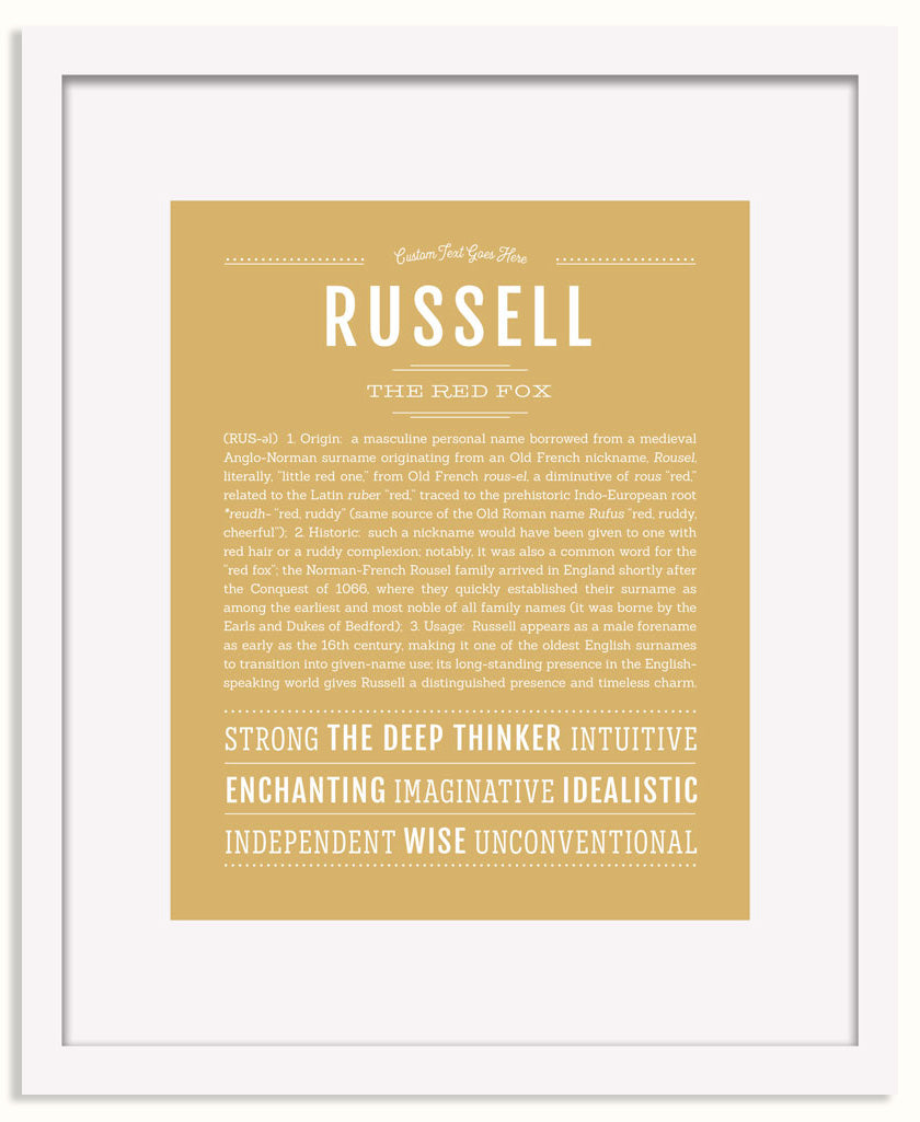 Frame Options | Matte Gold | White Frame, Matted