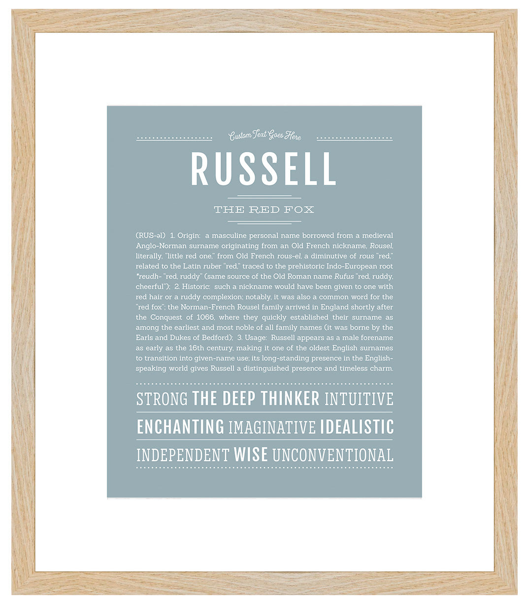 Frame Options | Powder Blue | Maple Frame, Matted