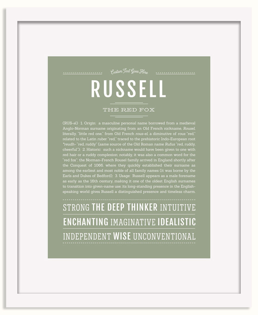 Frame Options | Sage | White Frame, Matted