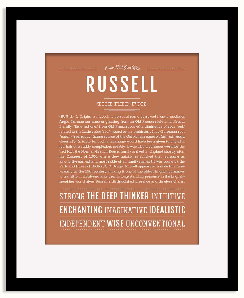 Frame Options | Terra Cotta | Black Frame, Matted