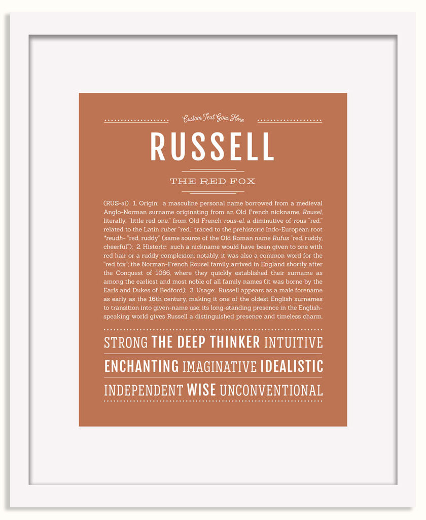 Frame Options | Terra Cotta | White Frame, Matted