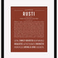 Rusti | Name Art Print