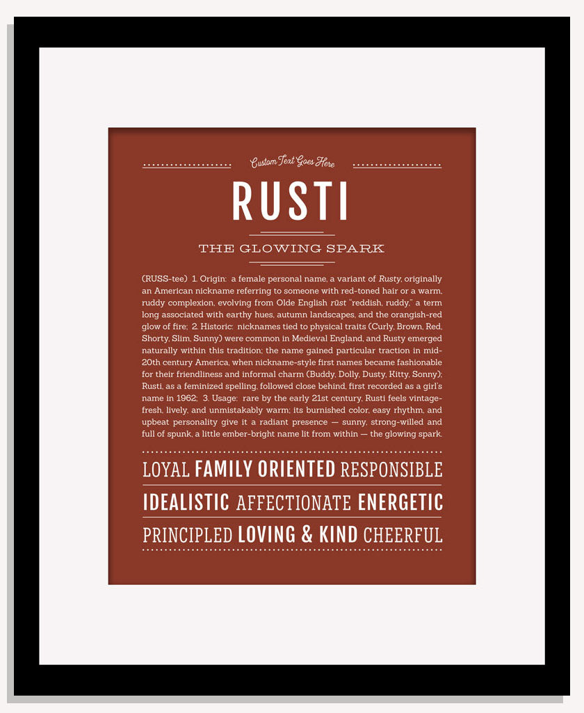 Rusti | Name Art Print