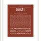 Rusti | Name Art Print