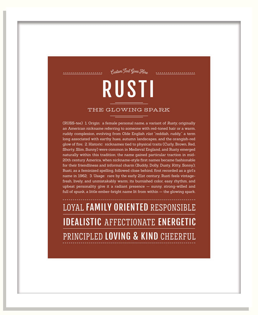 Rusti | Name Art Print