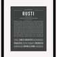 Rusti | Name Art Print