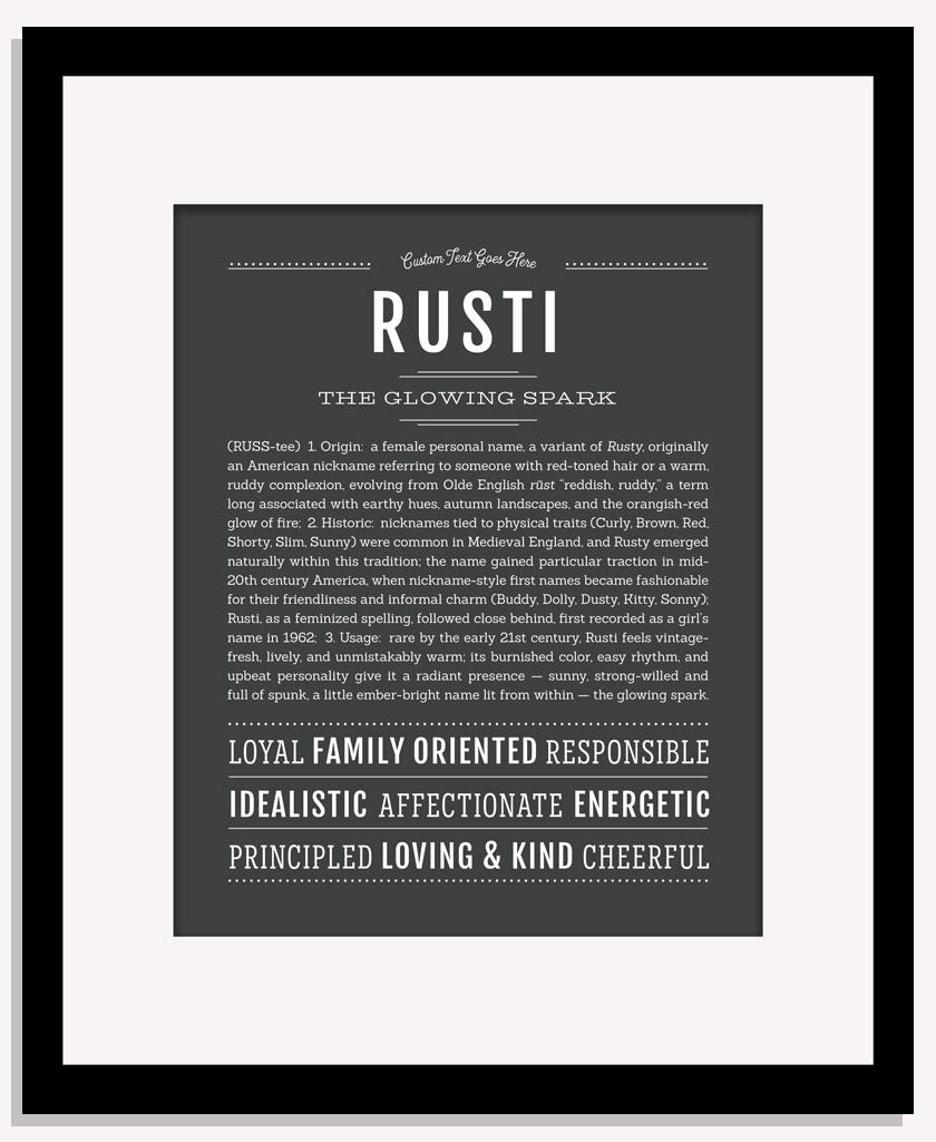 Rusti | Name Art Print