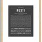 Rusti | Name Art Print