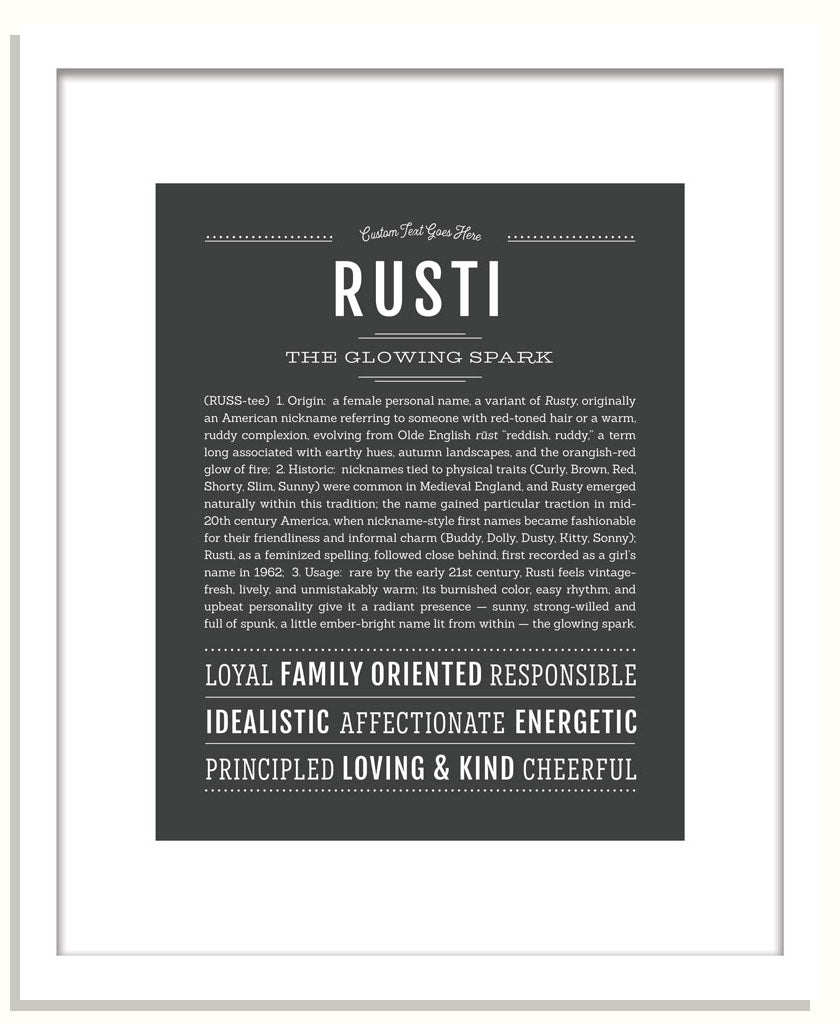 Rusti | Name Art Print